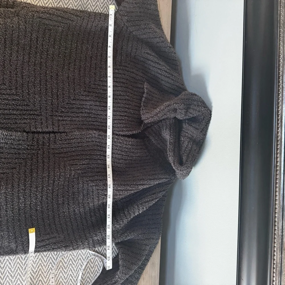 Barefoot Dreams Charcoal Ribbed Cardigan